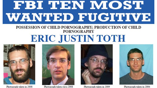 PHOTO: This undated handout image provided by the FBI shows the wanted poster for Eric Toth, a man accused of producing child pornography while teaching at a private elementary school in the Washington, has been added to the FBI's "Ten Most Wanted Fugitiv
