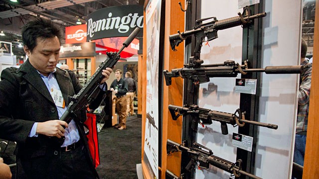 PHOTO: Accessories manufacturer at gun show
