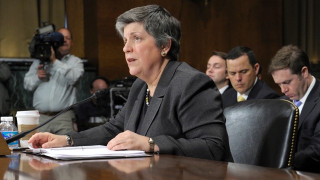 PHOTO: Homeland Security Secretary Janet Napolitano testifies on Capitol Hill in Washington, April 25, 2012, before the Senate Judiciary Committee.