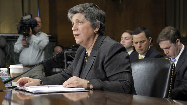 PHOTO: Homeland Security Secretary Janet Napolitano testifies on Capitol Hill in Washington, April 25, 2012, before the Senate Judiciary Committee.