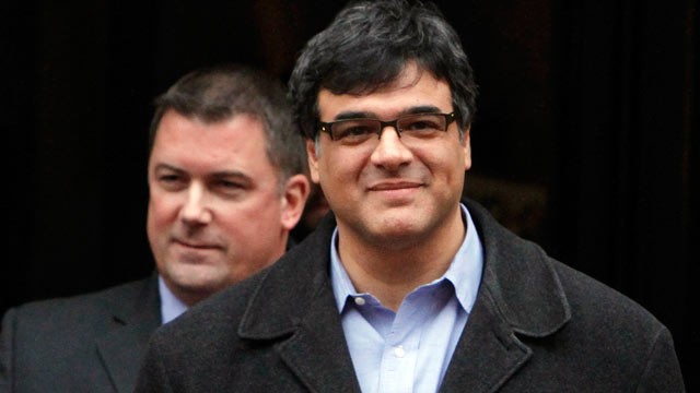 PHOTO: Former CIA officer John Kiriakou, right, accompanied by his attorney John Hundley, leaves Federal Court in Alexandria, Va. in this Jan. 23, 2012 file photo.