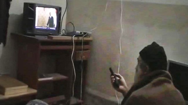 PHOTO: This undated image from video, seized from the walled compound of al-Qaida leader Osama bin Laden in Abbottabad, Pakistan, and released by the U.S. Department of Defense May 7, 2011, shows a man, identified as Osama bin Laden, watching President Ba