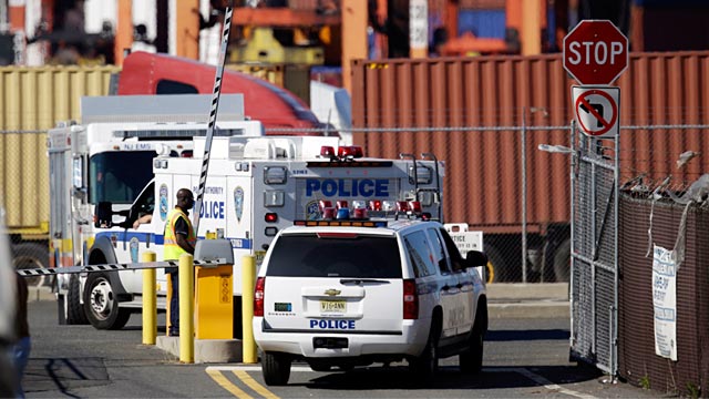 PHOTO: Police arriving at Port Newark