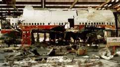PHOTO: Reconstruction work was taking place in Calverton, N.Y., on TWA Flight 800 which crashed into the Atlantic Ocean off New York's Long Island, March 6, 1997.