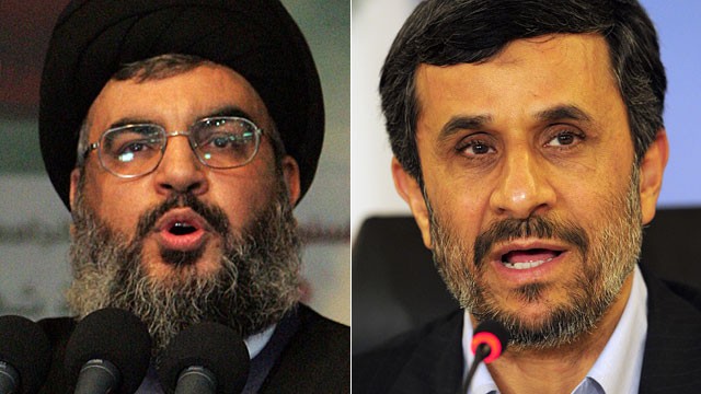 PHOTO: Hezbollah leader Hassan Nasrallah and Iranian President Mahmoud Ahmadinejad