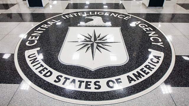 PHOTO: CIA seal in foyer of CIA headquarters