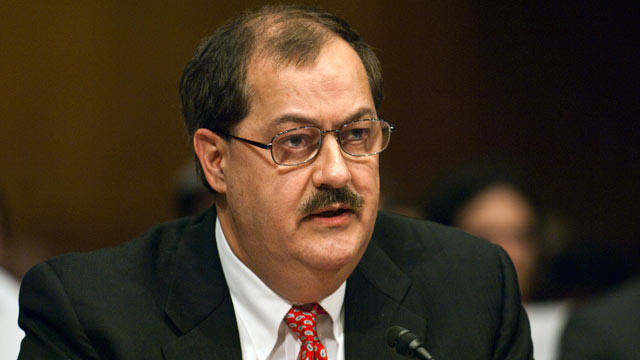 PHOTO: Don L. Blankenship, chairman and CEO of Massey Energy Co., appears before a Senate Appropriations Subcommittee on mine safety in this May 20, 2010 file photo.
