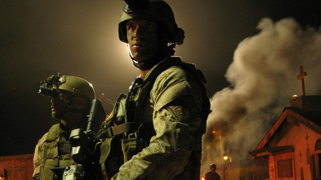 PHOTO: M 270 SEAL Chief Dave holds security after a direct action in Relativity's Media's upcoming release, "Act of Valor".
