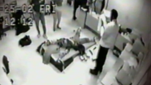 PHOTO: As seen in this image from a video, high-school student Andre McCollins was restrained face-down on a board before being shocked 31 times using skin shock therapy at the Judge Rotenberg Center in Massachusetts.