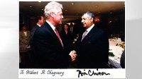 The Department of Homeland Security has apologized to Nigerian billionaire Gilbert Chagoury, seen here with former President Bill Clinton, for placing him on a no-fly list.