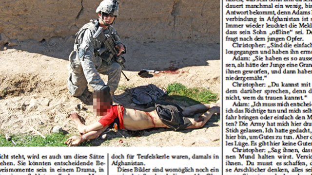 PHOTO The US army has formally apologized "for the distress" caused by pictures portraying abuse allegedly committed by US troops serving in Afghanistan and published in Der Spiegel.