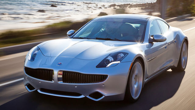 PHOTO: The 2012 Karma Silver Wind is a plug-in hybrid electric vehicle.