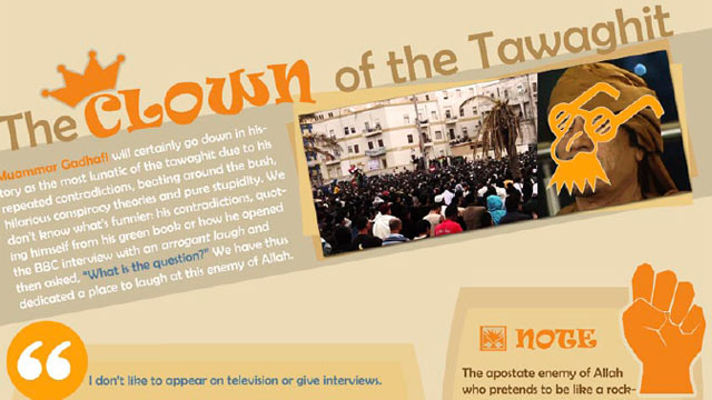 PHOTO Gadhafi is mocked in a page from Inspire magazine.