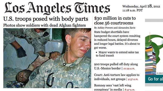 PHOTO: L.A. Times front page