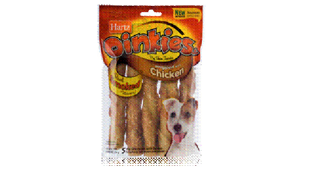 PHOTO: Oinkies, pig-and-chicken treats by Hartz, are being recalled due to reports of illness stemming from unapproved antibiotic residue found on the treats, which are produced in China.