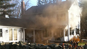 Photo: ABC News investigative reporter Brian Ross Connecticut house was heavily damaged by fire on Monday.