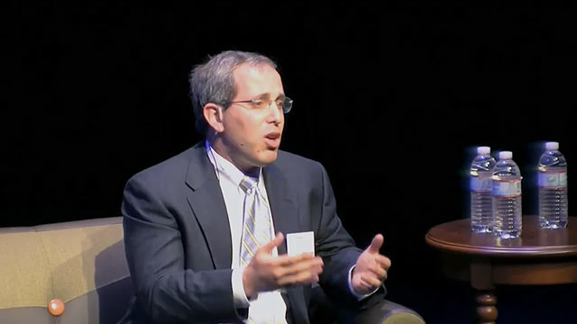 PHOTO: Steve Spinner, loan programs advisor at the Department of Energy, talks about green energy grants and loans in this YouTube video of the Bryan Cave Clean Tech Roundtable in Santa Monica, California on June 2, 2010.