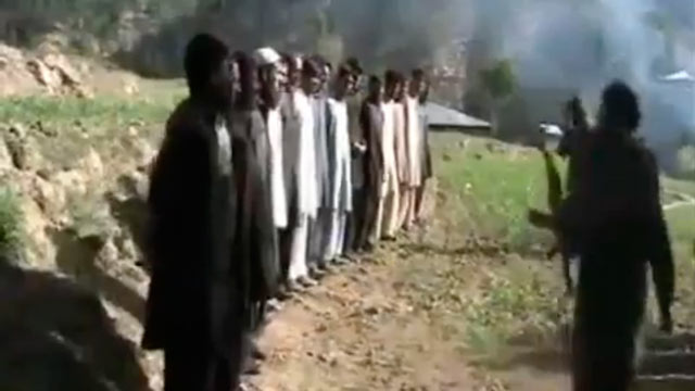 PHOTO: This video shows the execution of more than a dozen Pakistani policemen who were captured during the fighting.