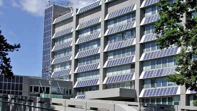 PHOTO: The United States Mission to the United Nations and Other International Organizations in Geneva is the first U.S. Diplomatic Post with a building-integrated solar power system.