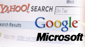 Yahoo!, Google and Microsoft free speech