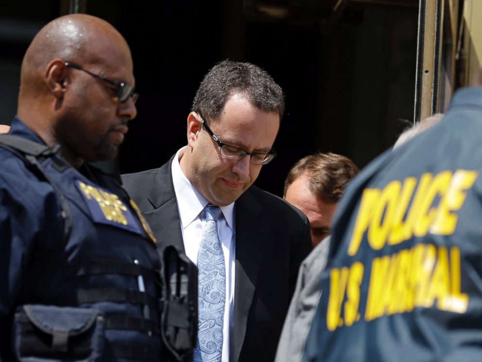 PHOTO:Former Subway pitchman Jared Fogle leaves the Federal Courthouse in Indianapolis, Aug. 19, 2015 following a hearing on child-pornography charges.
