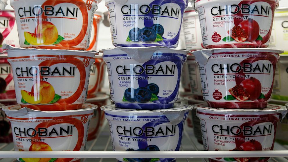 PHOTO: Chobani Greek Yogurt is seen at the Chobani plant in South Edmeston, N.Y., Jan. 13, 2013.