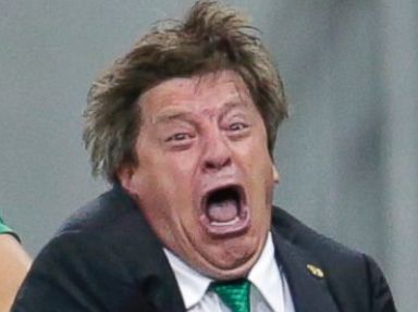Mexico's Coach Gets Over-The-Top Emotional