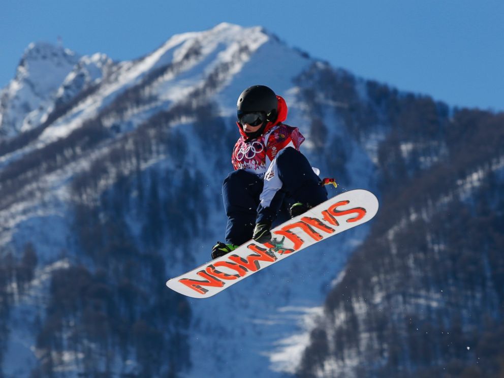 PHOTO: Britains Jamie Nicholls takes a jump during the mens snowboard slopestyle final at the Rosa Khutor Extreme Park, at the 2014 Winter Olympics, Feb. 8, 2014, in Krasnaya Polyana, Russia.