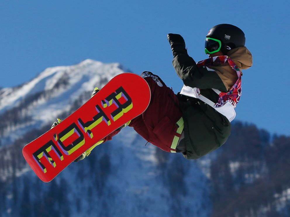 PHOTO: Japans Yuki Kadono takes a jump during the mens snowboard slopestyle final at the Rosa Khutor Extreme Park, at the 2014 Winter Olympics, Feb. 8, 2014, in Krasnaya Polyana, Russia.