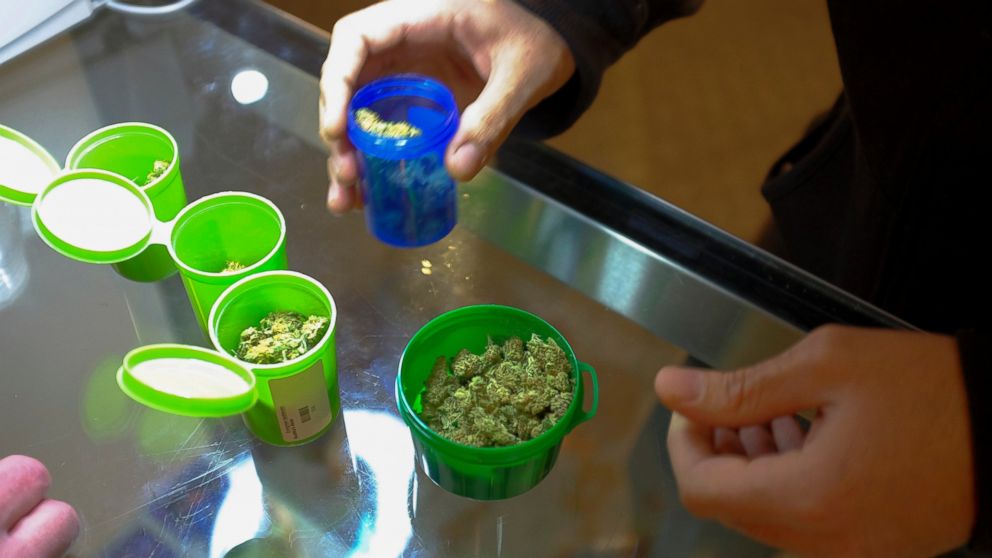 PHOTO:A customer shops for recreational marijuana inside the Evergreen Apothecary in Denver, Colorado in this Jan. 9, 2014, file photo.