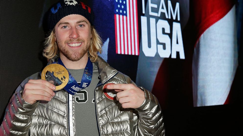 PHOTO: U.S. Olympian and gold medalist Sage Kotsenburg visits the USA House in the Olympic Village, Feb. 8, 2014, in Sochi, Russia.