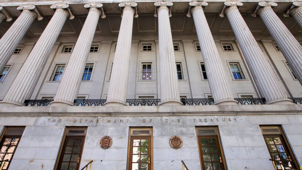 PHOTO: In this file photo, the U.S. Department of the Treasury building is pictured in Washington, D.C. on Apr. 20, 2013.