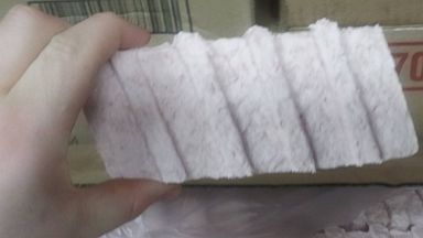 PHOTO: A look at what is being identified on Reddit as the frozen meat from a McDonalds McRib.
