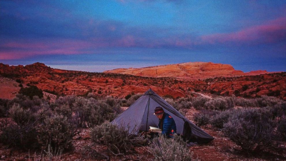 PHOTO: Patagonia, which tells the story of Kristin Gates, a long-distance hiker who chooses to patch up her winter jacket, is among several brands declining to participate in the "Gray Thursday" and Black Friday frenzy.