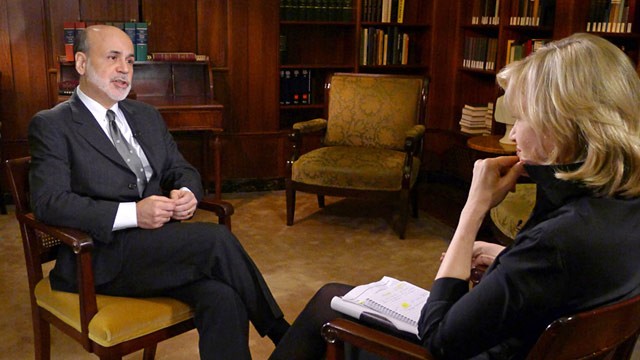 PHOTO: Ben Bernanke and Diane Sawyer