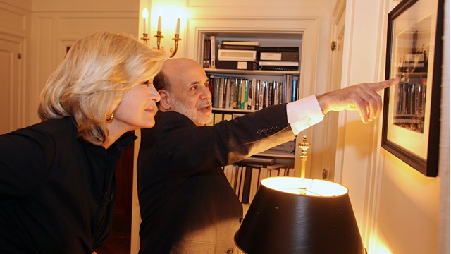 PHOTO: Ben Bernanke and Diane Sawyer