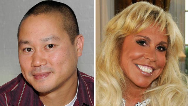 PHOTO: Barbara Walters interviews Tony Hsieh, left, for her special on Billionaires, along with Lynn Tilton, right, and others, airing on the ABC Television Network.