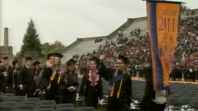 PHOTO: This year's crop of new college graduates are left to face the sobering reality of a poor job market, lower salaries, and an average debt of $24,000.