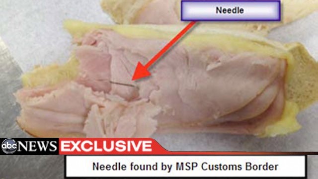 PHOTO: Needles were found in sandwiches on four different Delta flights originating in Amsterdam Sunday.