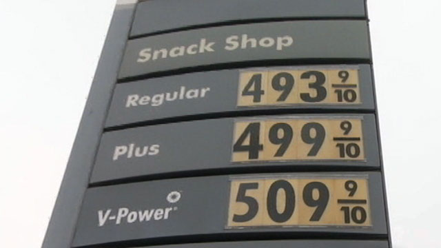 PHOTO: In a Los Angeles gas station, gas prices are more than $5.00 per gallon for premium gas.