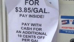 PHOTO: Gas prices seemed too good to be true at Waconia Super America.