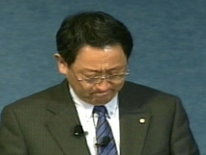 VIDEO: Akio Toyoda breaks down while addressing his employees in Washington.