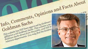 Photo: Goldman Sachs is locking horns with a blogger who is determined to topple the investment giant.