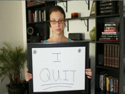 VIDEO: Web site claims a woman named Jenny quit her job by using a dry erase board.