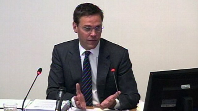 VIDEO: James Murdoch insists he didn't know extent of phone hacking at News of the World.