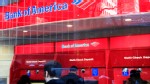PHOTO: Bank of America customers use ATM machines in New York City.