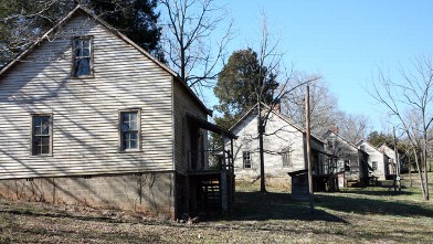 PHOTO: The abandoned Henry River Mill Village in Hildebran, N.C., where scenes from "The Hunger Games" were shot is shown.