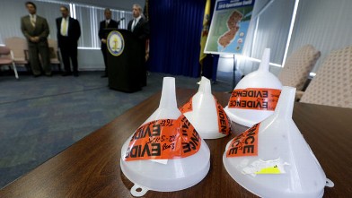 PHOTO: Funnels confiscated during an investigation dubbed 