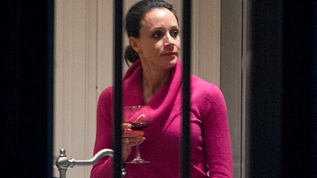 PHOTO: Paula Broadwell holds a drink in the kitchen of her brother's house in Washington, Nov. 13, 2012.