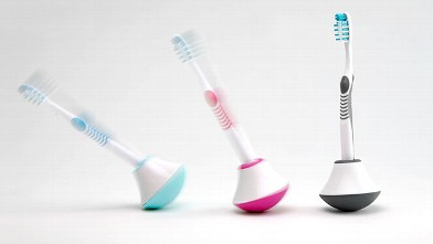 PHOTO: Bobble Brush toothbrush stand is shown.
